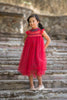 Magnolia Red Holiday Plaid Ruffle & Tulle Smock Dress - Just Couture