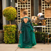 Emerald Green Isabella Heart Shape Big Bow Dress Gown - Just Couture